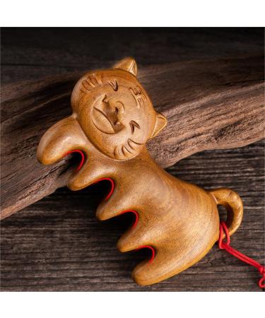 Buy Tiger Sandalwood Gua Sha Comb - 5-Finger Wide Tooth Massage Tool for Scalp & Body - Natural Acupressure Gift for Men & Women - International Shipping Available - Buy Online on GoSupps.com