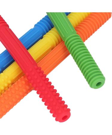 Cyrank 5-Part Baby Bite Tube Toys | Silicone Teething Gel & Cleaning Brush for Toddlers | Safe Fun for Boys & Girls - Buy Online on GoSupps.com