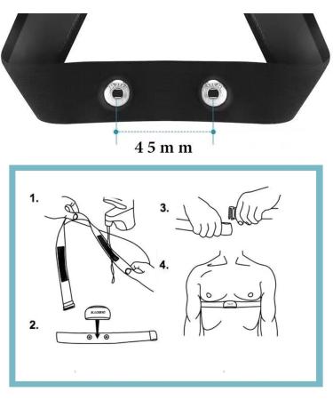 Adjustable Cardio Belt (70-105 cm) for Bluetooth & Ant+ Sensors - Compatible with Garmin Wahoo Polar Bryton - High-Quality Nylon & Spandex - Buy Online on GoSupps.com