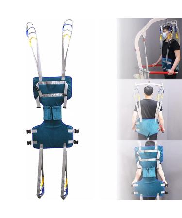 Patient Hoist Lift Toileting Sling Premium Padded Sling Medical Lift Equipment Full Body Walking Standing Aids with Four Point Support for Leg Lumbar Relief Trainer (Size : M) Medium