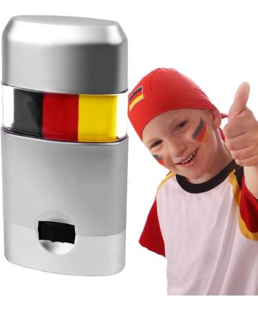  Xinhuju Face Paint Flag Black Red Yellow Face Paint Stick Makeup Pencils Color Eyes Black Eye for Sports Makeup Baseball Softball - Buy Online on GoSupps.com