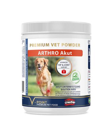 V-POINT ARTHRO Akut for dogs for joint pain, osteoarthritis, acute pain, painful pain - devil's claw, ginger, willow bark (250 g)