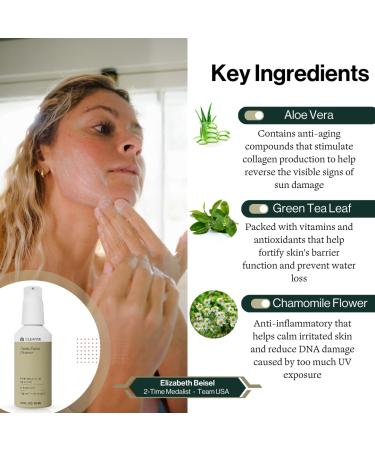 Dermasport Gentle Facial Cleanser for Swimmers - Moisturizing Fragrance-Free Face Wash Removes Sunscreen & Chlorine Natural Extracts 2 fl oz - Buy Online on GoSupps.com