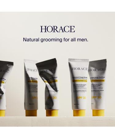HORACE Mattifying Face Moisturiser SPF30 for Men - Natural Hydrating Cream with UV Protection - Premature Ageing Prevention - Skincare for All Skin Types - Unscented 75 ml - Buy Online on GoSupps.com
