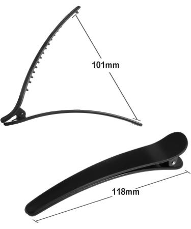 iwobi 12 Pcs Women Plastic Crocodile Hair Clips Hairdresser Sectioning clips Combi-clip Card (Black) - Buy Online on GoSupps.com