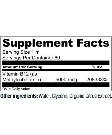 LiveWell Vegan Vitamin B12 5000 mcg Liquid Drops - Energy, Mood & Memory Support - Immune System Boost - 60 Servings - Buy Online on GoSupps.com
