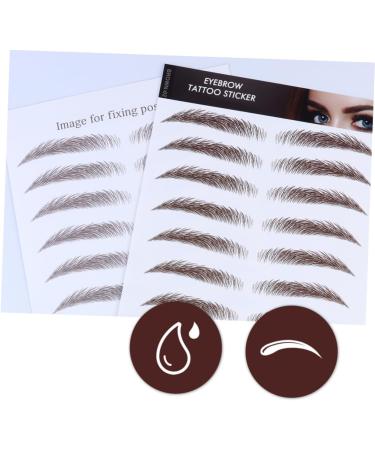 Housoutil 4pcs Eyebrow Stickers 6d Hair- Eyebrows Stickers False Eyebrows Cosmetics Transfer Stickers 4d - Buy Online on GoSupps.com