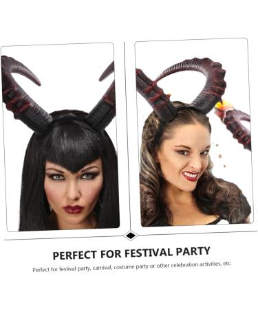 HAPINARY 1pc Devil's Horn Headband Bull Horn Headpiece Halloween Hair Accessories Women Long Horns Headpiece Devil Cosplay Hair Accessory Evil Horn Headdress Cosplay Headpiece Headbands Pu - Buy Online on GoSupps.com