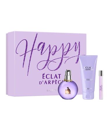 Lanvin Eclat d'Arpege Eau de Parfum 3 Piece Set - 3.3 fl. oz. Spray 0.25 fl. oz. Spray 3.3 fl. oz. Body Lotion - Long Lasting Fragrance with notes of Lilac Peach & Amber - Fruity & Floral