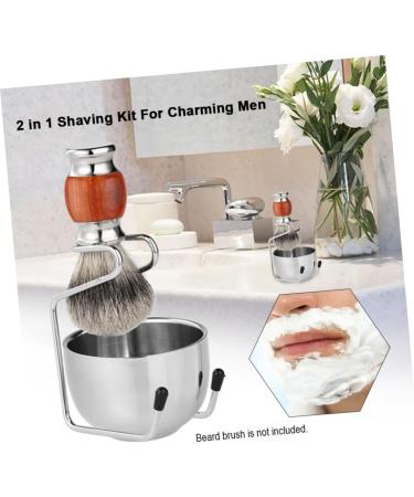 Minkissy Stainless Steel Brush Stand Holder - Boyfriend & Dad Gift | Razor & Beard Brush Holder with Bearing Bracket - Buy Online on GoSupps.com