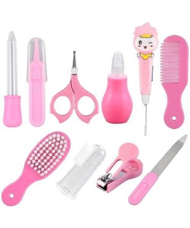10 PCS Baby Healthcare Grooming Kit - Newborn Care Accessories in Pink - Buy Online on GoSupps.com