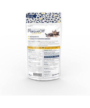 ProDen PlaqueOff Dental Bites 60 g | For Dogs and Cats under 10 kg | Bad breath Plaque Tartar package may vary - Buy Online on GoSupps.com