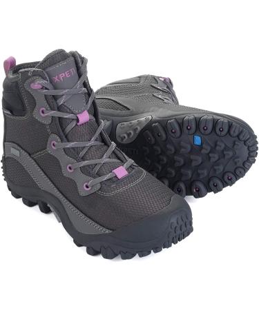 Skenary Women's Dimo Hiking Boots Mid Waterproof Walking Shoes 9 Grey - Stylish and durable outdoor footwear - Buy Online on GoSupps.com