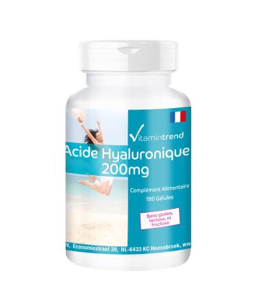 Hyaluronic Acid 200mg - 180 Capsules - Vegan - High Dosage - Bulk Packaging | Vitamintrend