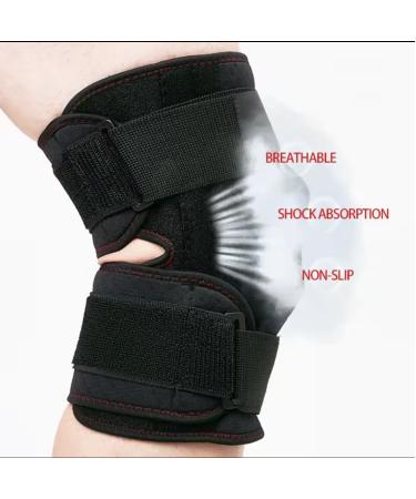 Adjustable Compression Knee Brace with Open Patella & Side Stabilizers - Comfort & Support for Active Lifestyles | Free International Shipping - Buy Online on GoSupps.com