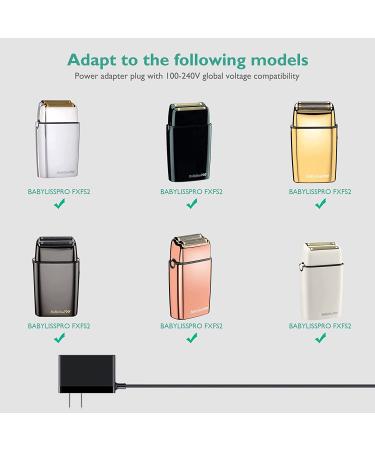 BaByliss PRO Shaver FXFS2 Charger - Compatible Power Supply Cord for Barberology Cordless Metal Double Foil Shaver FXFS2 - Buy Online on GoSupps.com