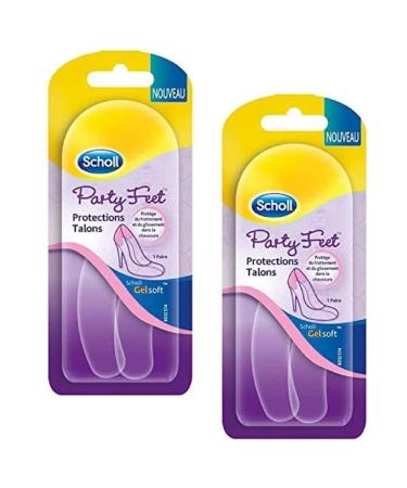 SCHOLL Pack of 2 Cases of 2 Gelsoft Party Feet Heel Protectors Insoles