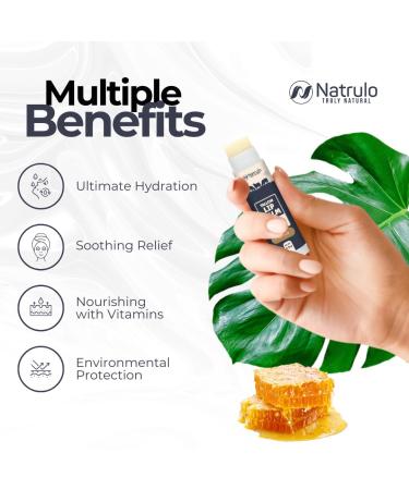 Beef Tallow Lip Balm Natural Tallow Beeswax Chapstick Hydrating Moisturizer Grass Fed Bison Tallow Balm Lip Care Soothes Chapped Dry Lips Sensitive Skin Long Lasting Vitamin Rich USA-Made 3Pk - Buy Online on GoSupps.com