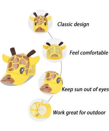 LANGZHEN Toddler Cute Animal Baseball Cap | Adjustable Kids Sun Hat for Boys and Girls - M-Giraffe - Buy Online on GoSupps.com