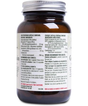 Flora Health Beyond Grape Seed With Masquelier OPC Grapeseed Extract Cranberry Bilberry Cardio Circulation Cell Tissue Wellness Free Radical Antioxidant Adult Supplements- 60 Vegetarian Caps 60 count (Pack of 1) - Buy Online on GoSupps.com