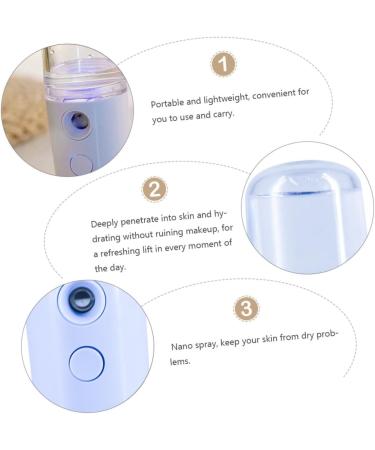 FRCOLOR 1pc Women Durable Usb Handy Beauty Sprayer Mist Steamer Nano Charging Facial Portable Plastic 14.5X4CM Blue - Buy Online on GoSupps.com