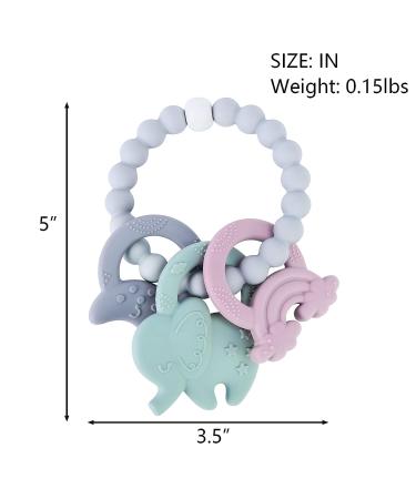 Elephant Silicone Baby Teething Toy | Chew & Sucking Relief for Infants & Toddlers - Buy Online on GoSupps.com