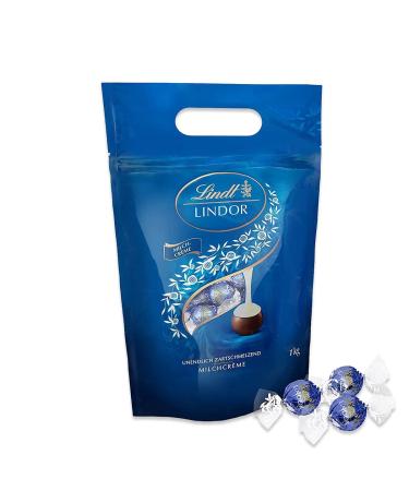 Lindt Lindor Chocolate Balls - 1kg Milk Cream Filling | Large Pack for Gifting | Premium Quality Chocolate - Buy Online on GoSupps.com