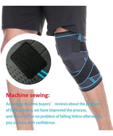 NTRH Adjustable Knee Brace for Arthritis, ACL, Meniscus Tear - Blue - Unisex Sports Knee Support - Buy Online on GoSupps.com