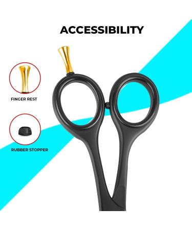 The Cut Factory Barber Hair Scissors 6.5 Inches - Professional Stainless Steel Hair Cutting Scissors with Razor Edge Blades for Salon & Personal Use (Black) - Buy Online on GoSupps.com