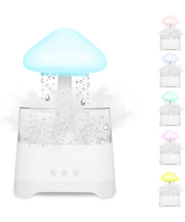 Kavolet Rain Cloud Humidifier with Remote Control - White Noise Aroma Diffuser | 3 Level Adjustable Night Light & 7 Color Changing Lights | Ideal for Bedroom and Office (White) - Buy Online on GoSupps.com