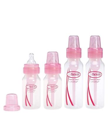 Dr. Browns Pink Bottles 4 Pack (2-8 oz Bottles) and (2-4 oz Bottles) - Buy Online on GoSupps.com