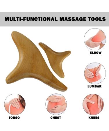 LNQ LUNIQI Trident Wood Massage Tool - Natural Gua Sha for Hands Feet Back & Face | Best Kampfolz Hand Massager for Relaxation - Buy Online on GoSupps.com