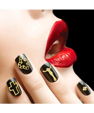 HUPOO Metal Nail Studs Kit - Silver/Rose Gold Star, Moon, Feather, Heart, Triangle, Square Rivet Gems - 3D Nail Art Jewelry Decoration (4 Boxes) - Buy Online on GoSupps.com