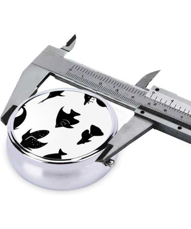 Black and White Fishround Pill Box 3 Compartment Organizer for Purse & Pocket | Portable Travel Pill Holder - Buy Online on GoSupps.com