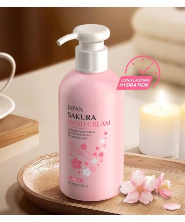 Japanese Cherry Blossom Hand Cream 200g Moisturizing Lotion Anti Aging Exfoliating Hand Lotion Skin Protection Soothing Lightweight Moisturizing Lotion for Dry Skin - Buy Online on GoSupps.com