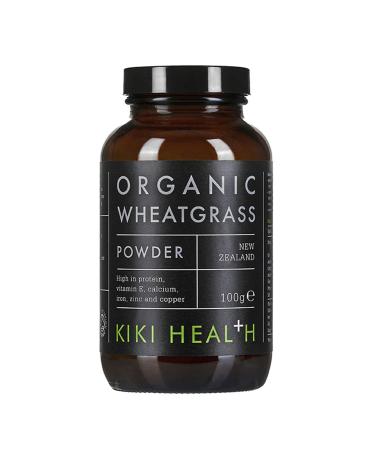 KIKI Health Premium Organic Wheatgrass Powder Supplement - Natural Clean Formula & Vegan-Friendly - Made in the UK Supports Muscles Bones & Rich in Minerals - Premiun Health Boost - 100g