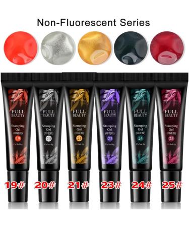 8ml Soak Off Print Gel Steel DIY Manicure Yellow Fluorescent Stamping Gel Template Transfer(23) - Buy Online on GoSupps.com