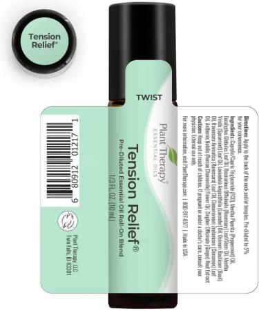 Plant Therapy Tension Relief Essential Oil Blend Roll-On, 10 mL - 100% Pure Therapeutic Grade, Pre-Diluted with Fractionated Coconut Oil - Buy Online on GoSupps.com