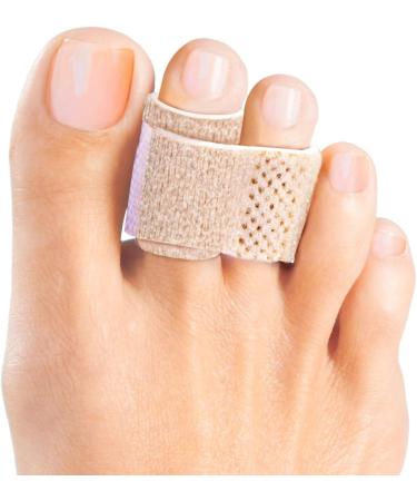 Welnove 12Pcs Hammer Toe Straightener Hammer Toe Splints Toe Cushioned Bandages for Correcting Hammer Toes Broken Toes Crooked Toes & Overlapping Toe 12 PCs