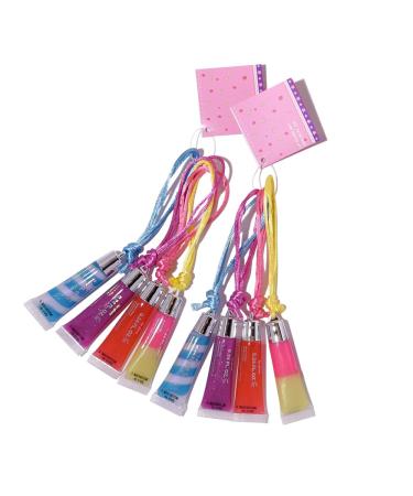 M&U Lip Gloss Necklace Set for Kids - 4 Pcs Assorted Flavors - Shimmering Moisturizing Gloss - Lip Party Favor for Girls & Teens Ages 5 - Buy Online on GoSupps.com