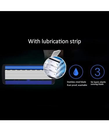 Travel Razor Set for Sensitive Skin - 6 Blades + Handle | Men's Safety Shaving & Facial Cleaning Tool - Buy Online on GoSupps.com