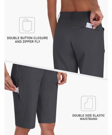 Buy Mofiz Women's Quick-Dry Cargo Hiking Shorts - Waterproof Outdoor Summer Shorts for Hiking & Golf - XL Dark Gray - Buy Online on GoSupps.com