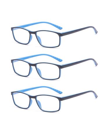 Suertree blue light readers 3 pack blue light filter glasses computer glasses visual aid optics reading aid for women men 1.5x 1.5x dioptria (3 pack) blue - Buy Online on GoSupps.com