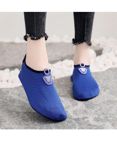 AUXDIQ Swimming Shoes for Men & Women | Aqua Surf Water Shoes Quick Drying Barefoot Beach Shoes - EU Size 41/42 - Blue - Buy Online on GoSupps.com