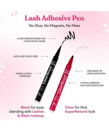 Silly George LinerBond Lash System | SuperNatural Series Starter Kit with LinerBond Adhesive Eyeliner and Natural Look Lashes - Nova LinerBond Black - Buy Online on GoSupps.com