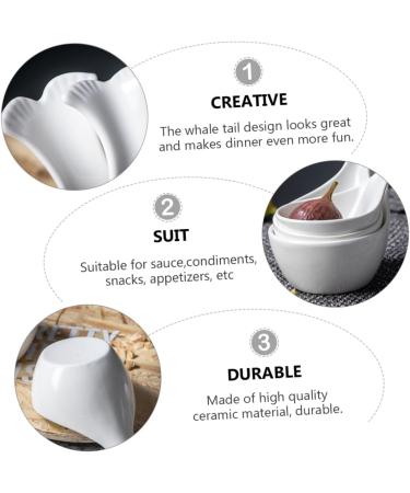 Alipis Sauce Dish Food Tray Jewelry Tray Tea Creamer Pitcher Fruit Tray Dip Bowls Sauce Bowl re-usable 17.00X11.00X6.00CM White - Buy Online on GoSupps.com