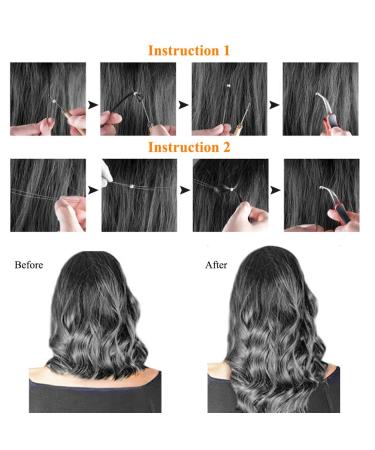 4Pcs Hair Extension Kit with Pulling Needle Hook and Wig Pliers + 500 Micro Rings (Black) - Best Quality International Shipping - Buy Online on GoSupps.com