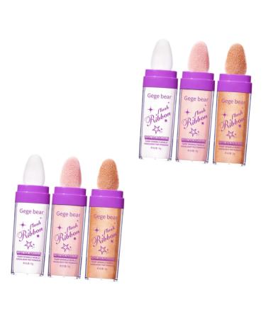 Mipcase 6 Pcs Highlight Pat Powder Makeup Highlighter Stick Highlighter Powder Glitter Highlighters Makeup Patting Glitter Makeup Supply Body Plastic Fairy Voss