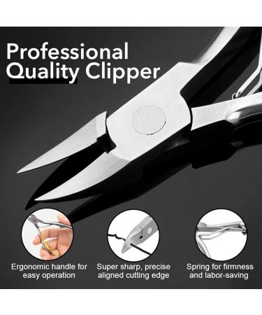 Nail Clipper Professional Fingernail Toenail Cuticle Nipper Trimming Stainless Steel Nail Clipper Cutter Cuticle Scissor Plier Manicure Tool - Buy Online on GoSupps.com