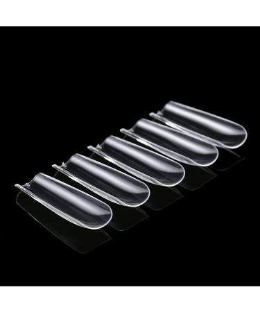 Extra Long Clear Square Full Cover Press On Nails - 504pcs for Nail Salon & DIY Design - Buy Online on GoSupps.com